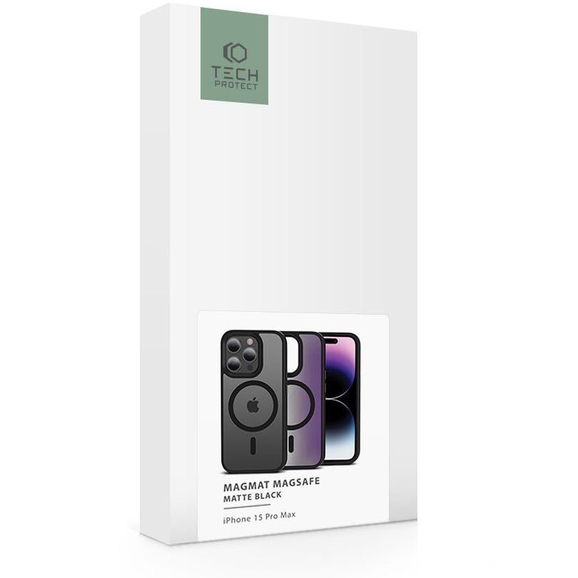 MagSafe Tasche für Apple iPhone 15 Pro Max, Tech-Protect, Magmat, Schwarz