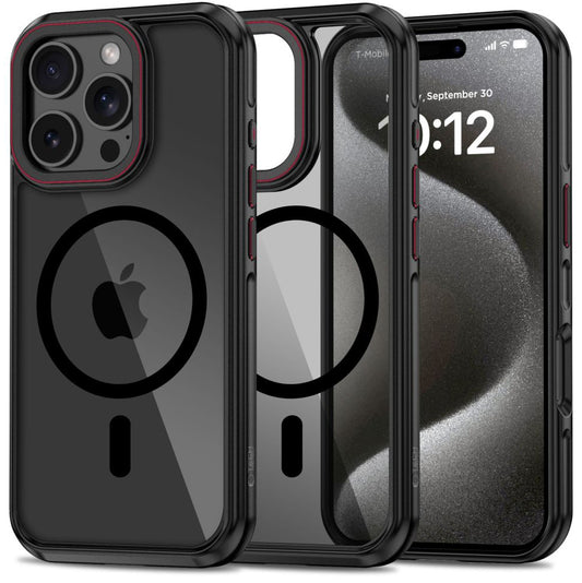 MagSafe Tasche für Apple iPhone 16 Pro, Tech-Protect, Maghybrid, Schwarz