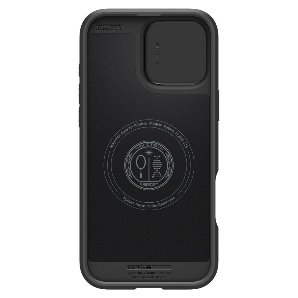 MagSafe Tasche für Apple iPhone 16 Pro, Spigen, OPTIK ARMOR, Schwarz ACS08149