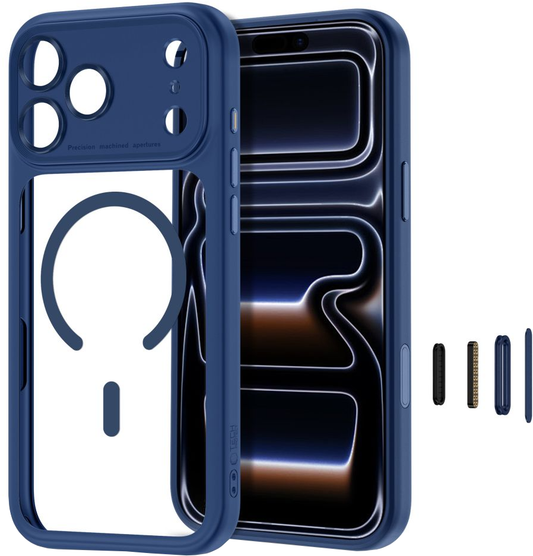 MagSafe-Hülle für Apple iPhone 18 Pro Max / 17 Pro Max, Tech-Protect, MagPeak CC, Marineblau