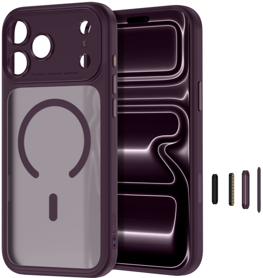 MagSafe-Hülle für Apple iPhone 18 Pro Max / 17 Pro Max, Tech-Protect, MagPeak CC, Mattes Weinrot