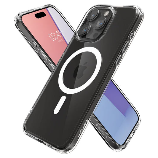 MagSafe Hülle für Apple iPhone 15 Pro Max, Spigen, Ultra Hybrid, Transparent