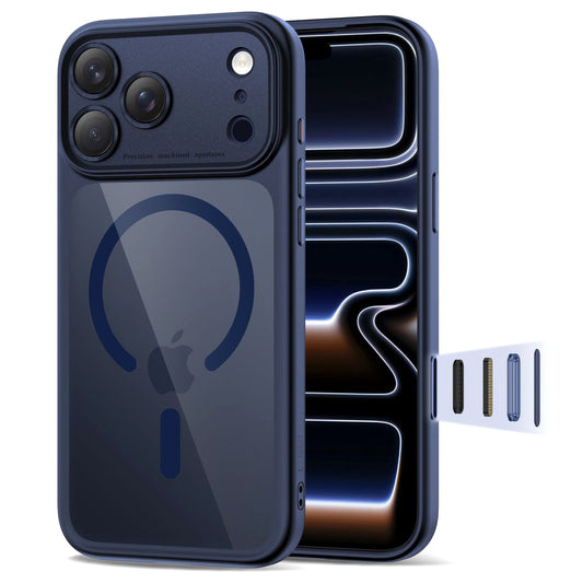 MagSafe Hülle für Apple iPhone 17 Pro Max, Tech-Protect, MagPeak, Marineblau