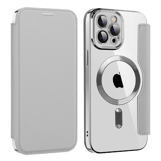 MagSafe-Hülle für Apple iPhone 11 Pro Max, Techsuit, SmartMag Book, Grau