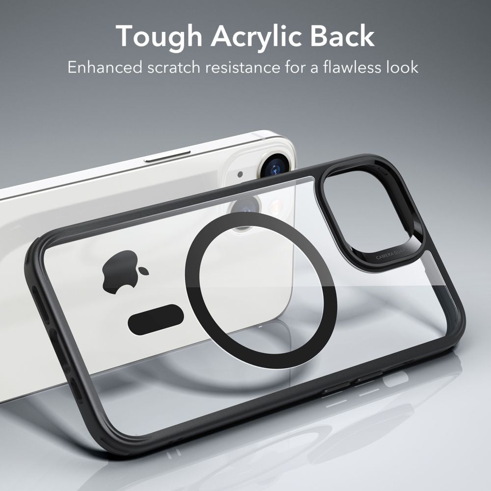 MagSafe Hülle für Apple iPhone 14 / 13, ESR, Classic Hybrid, Schwarz Transparent