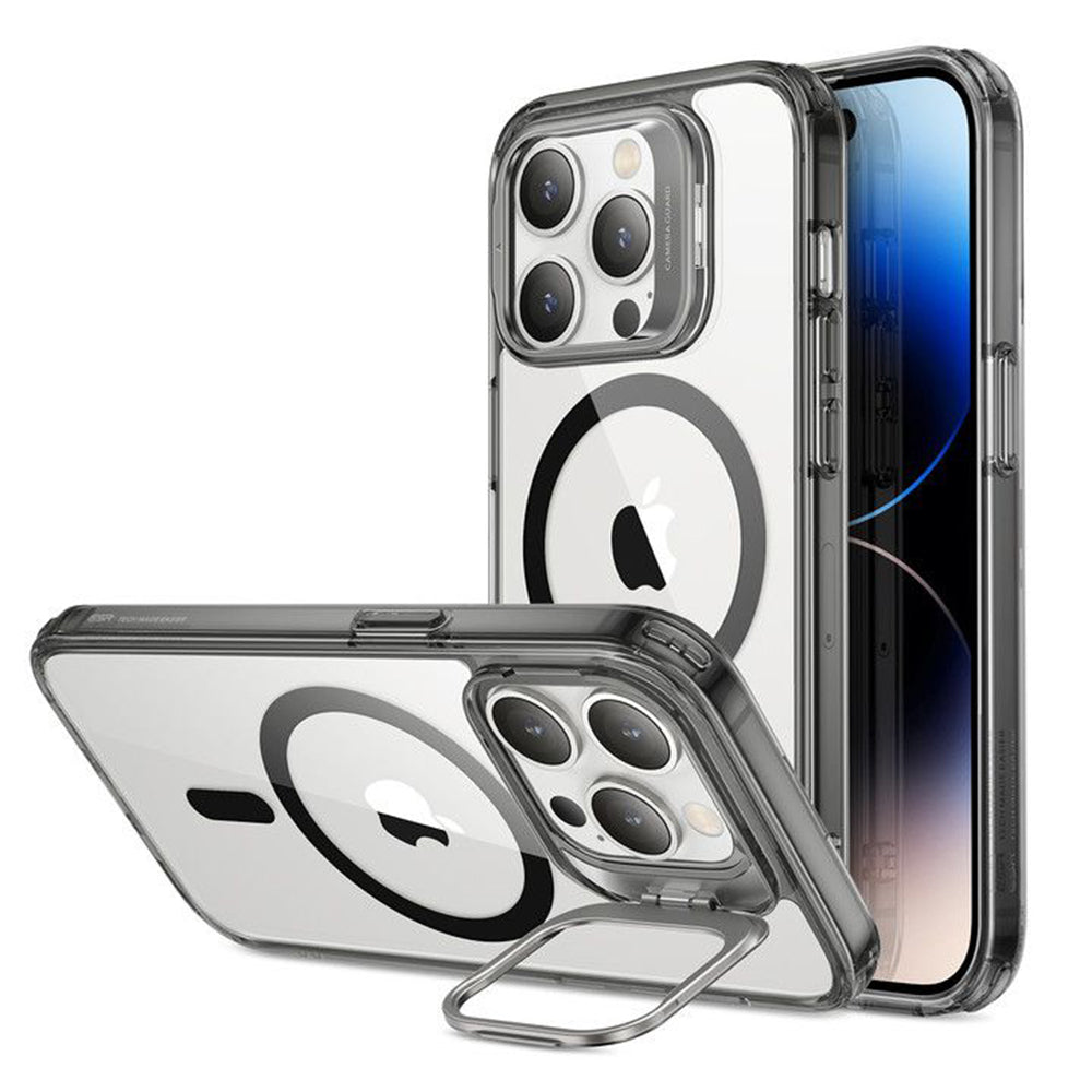 MagSafe Hülle für Apple iPhone 14 Pro Max, ESR, Classic Kickstand, Schwarz Transparent