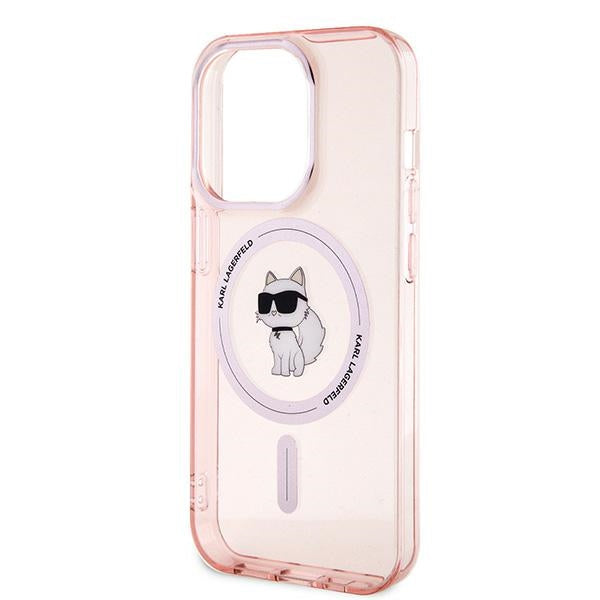 MagSafe Hülle für Apple iPhone 14 Pro Max, Karl Lagerfeld, IML Choupette, Rosa