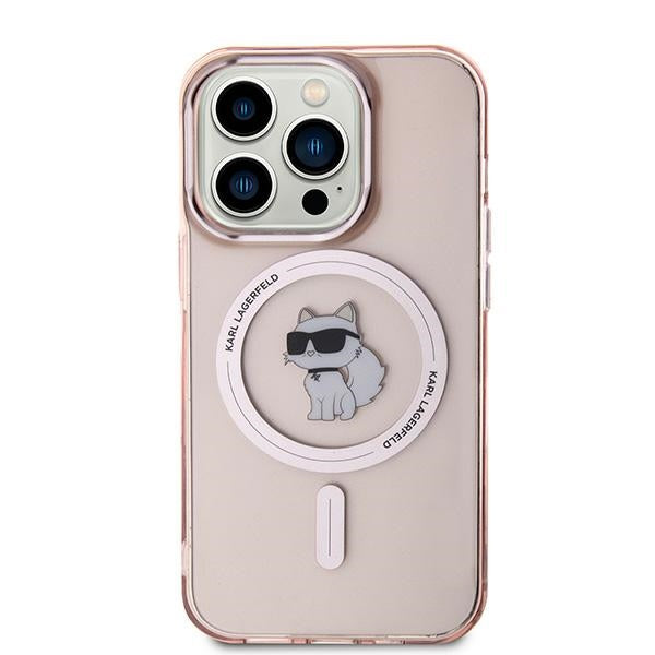 MagSafe Hülle für Apple iPhone 14 Pro Max, Karl Lagerfeld, IML Choupette, Rosa