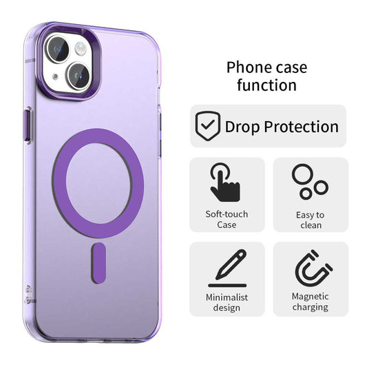 MagSafe Case for Apple iPhone 14, Techsuit, CandyCase, Purple