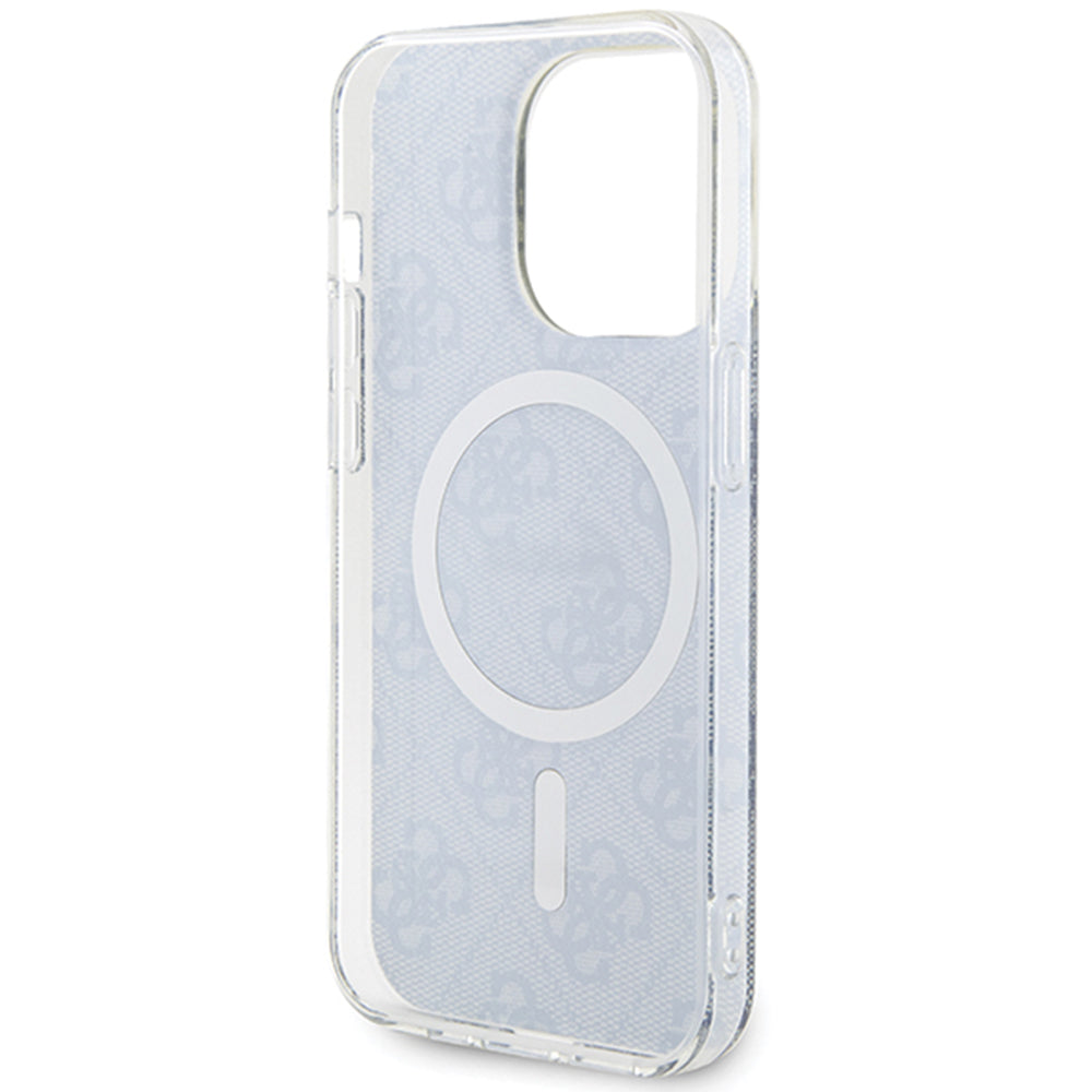 MagSafe Hülle für Apple iPhone 15, Guess, IML 4G, Blau