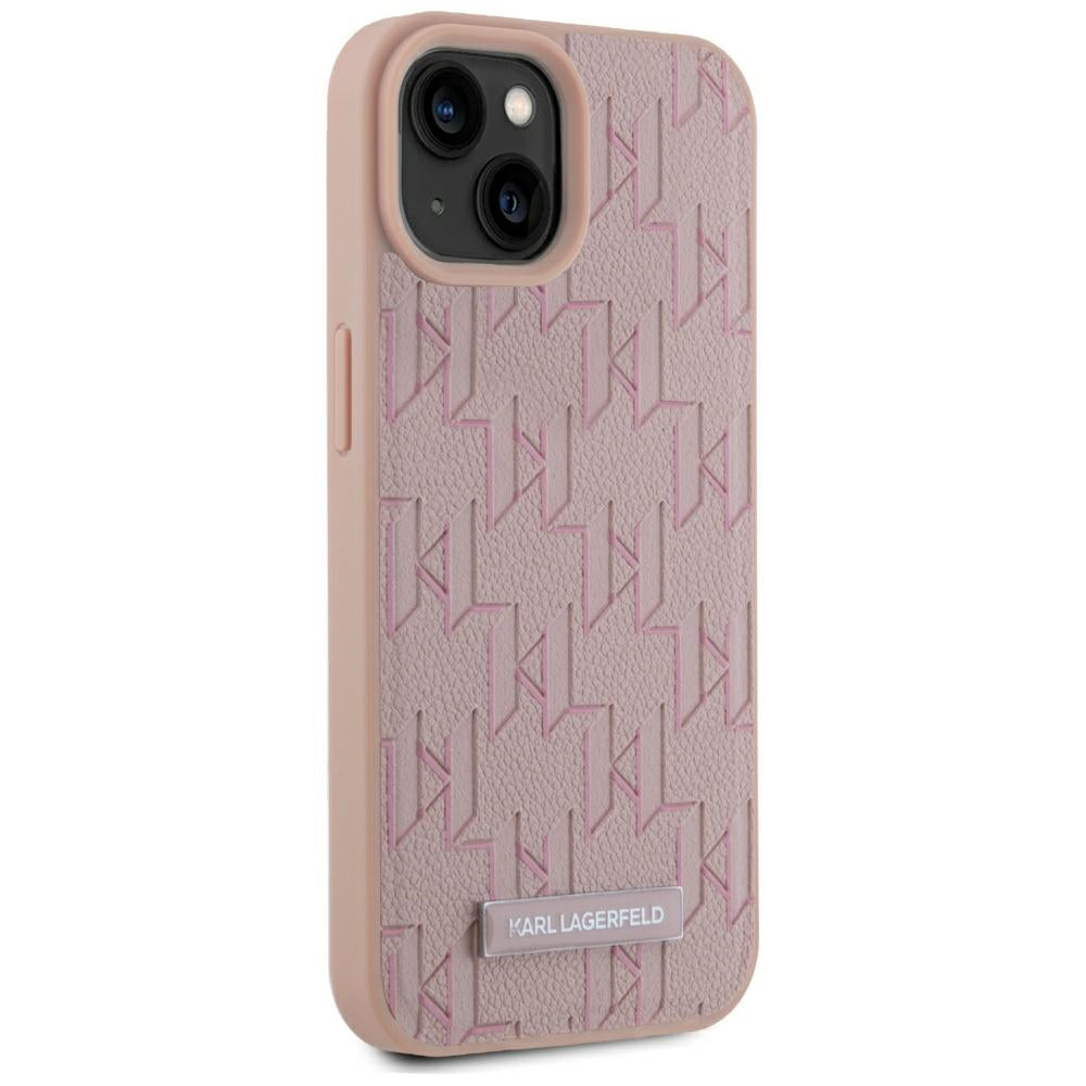 MagSafe Hülle für Apple iPhone 15, Karl Lagerfeld, Hot Stamp, Rosa