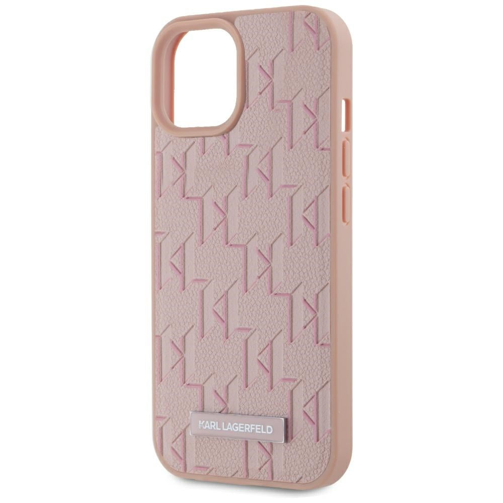 MagSafe Hülle für Apple iPhone 15, Karl Lagerfeld, Hot Stamp, Rosa