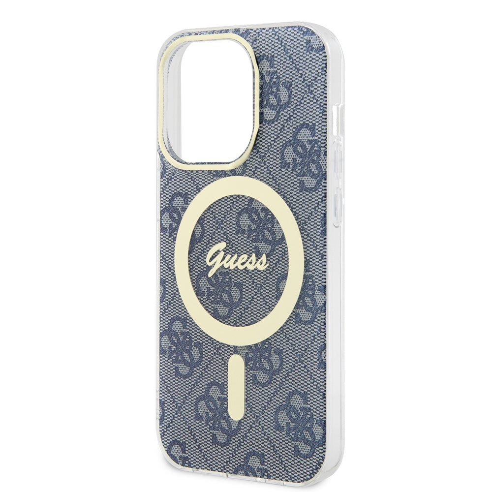 MagSafe Hülle für Apple iPhone 15 Pro Max, Guess, IML 4G, Blau