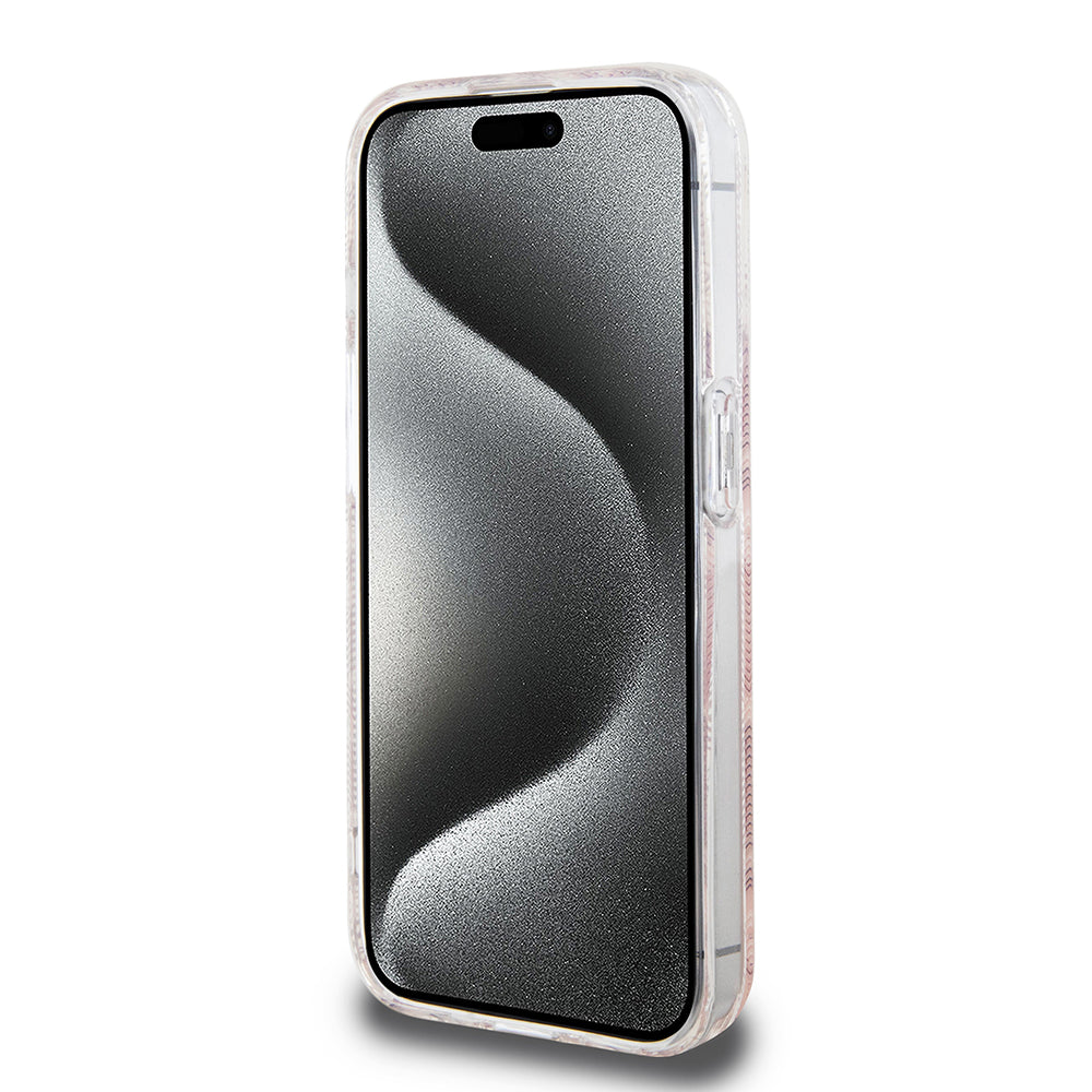 MagSafe Hülle für Apple iPhone 15 Pro Max, Guess, IML Gcube, Rosa