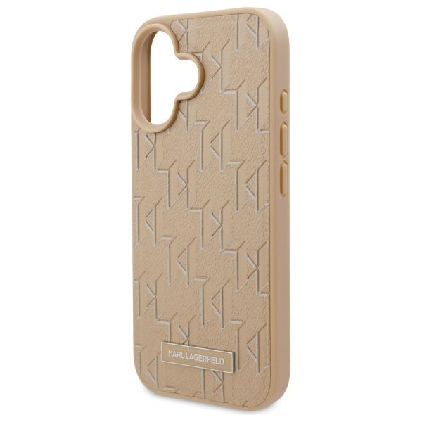 MagSafe Hülle für Apple iPhone 16, Karl Lagerfeld, Hot Stamp, Beige