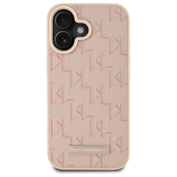 MagSafe Hülle für Apple iPhone 16, Karl Lagerfeld, Hot Stamp, Rosa