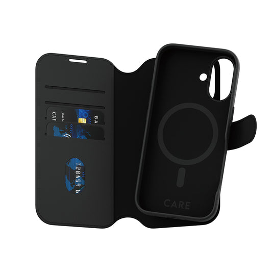 MagSafe Case for Apple iPhone 16, PanzerGlass, Care Feature Tango Two-in-One, Black
