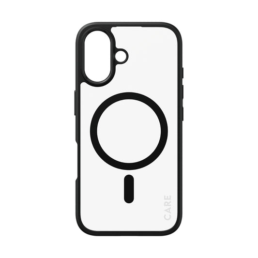 MagSafe Case for Apple iPhone 16, PanzerGlass, Urban Combat Care, Transparent Black