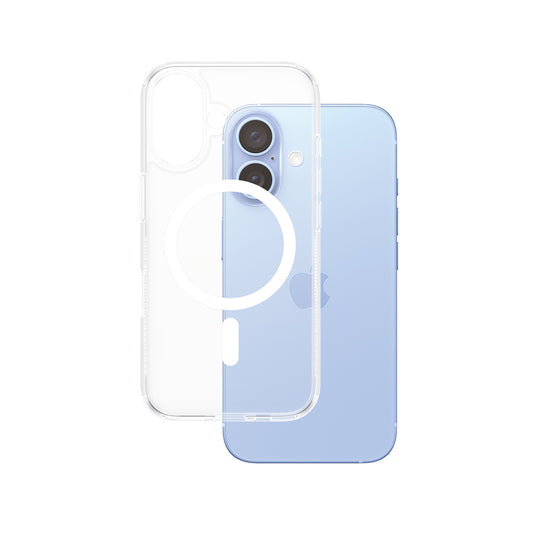 MagSafe Case for Apple iPhone 16, PanzerGlass, HardCase, White Transparent