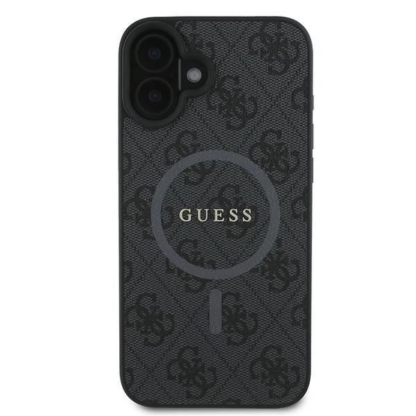MagSafe Case for Apple iPhone 16 Plus, Guess, 4G Ring Classic Logo, Black