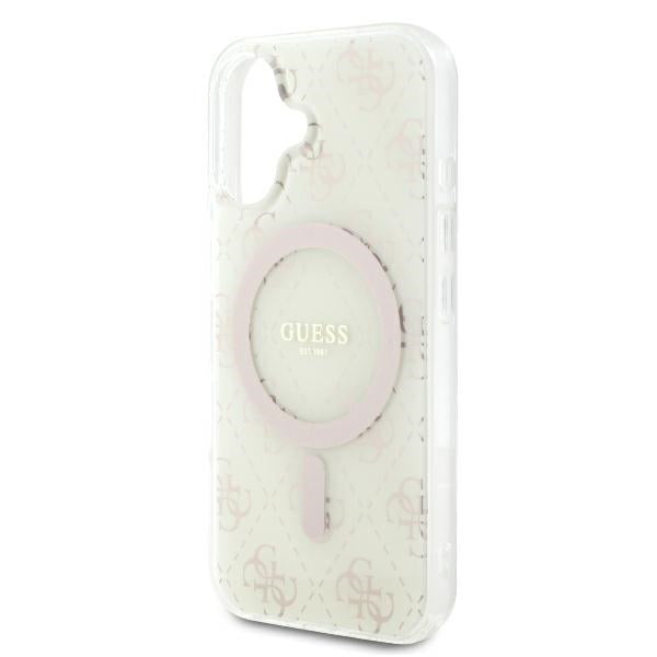 MagSafe Case for Apple iPhone 16 Plus, Guess, IML 4G Background, White