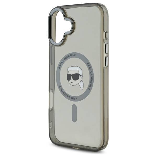 MagSafe Case for Apple iPhone 16 Plus, Karl Lagerfeld, IML Karl's Head, Black