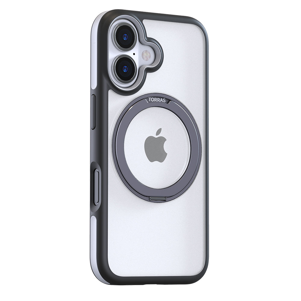 MagSafe Hülle für Apple iPhone 16 Plus, Torras, Ostand R Fusion, Schwarz