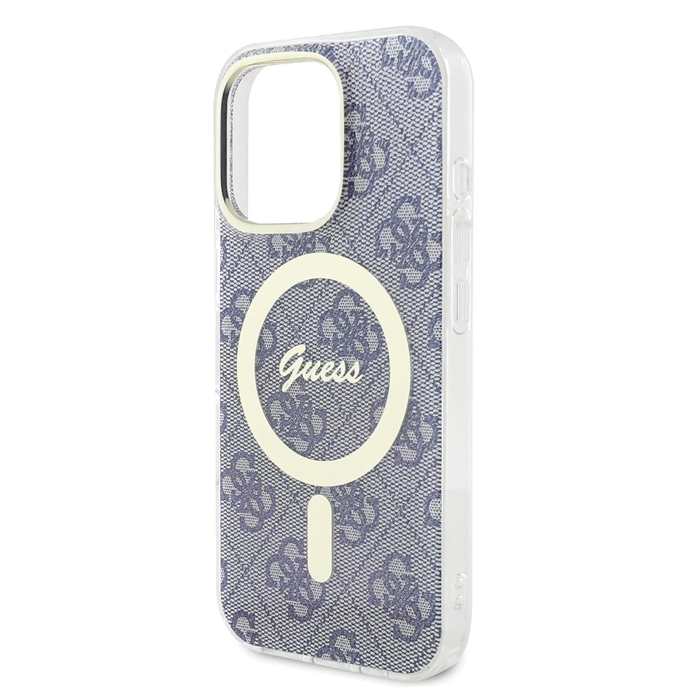 MagSafe Hülle für Apple iPhone 16 Pro, Guess, IML 4G, Blau
