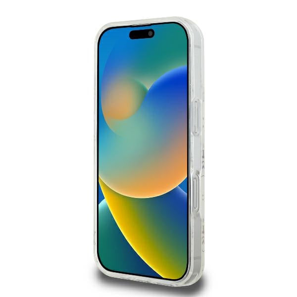 MagSafe Hülle für Apple iPhone 16 Pro, Guess, IML 4G Hintergrund, Weiß