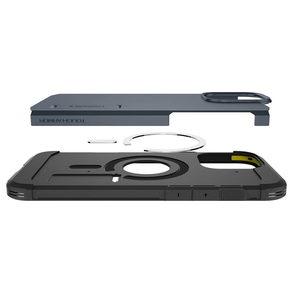 MagSafe Hülle für Apple iPhone 16 Pro Max, Spigen, Tough Armor, Blau ACS08014