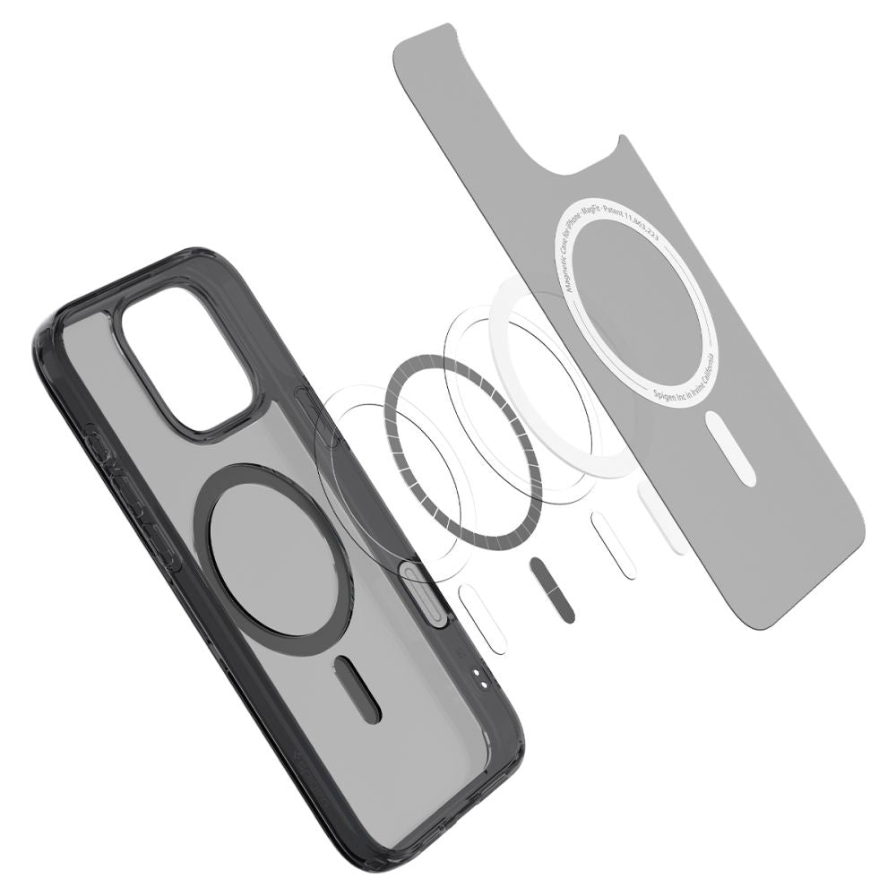 MagSafe Hülle für Apple iPhone 16 Pro Max, Spigen, Ultra Hybrid T, Satinschwarz ACS08507