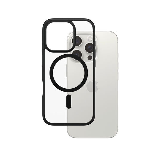 MagSafe Case for Apple iPhone 16 Pro, PanzerGlass, Frame, Black Transparent
