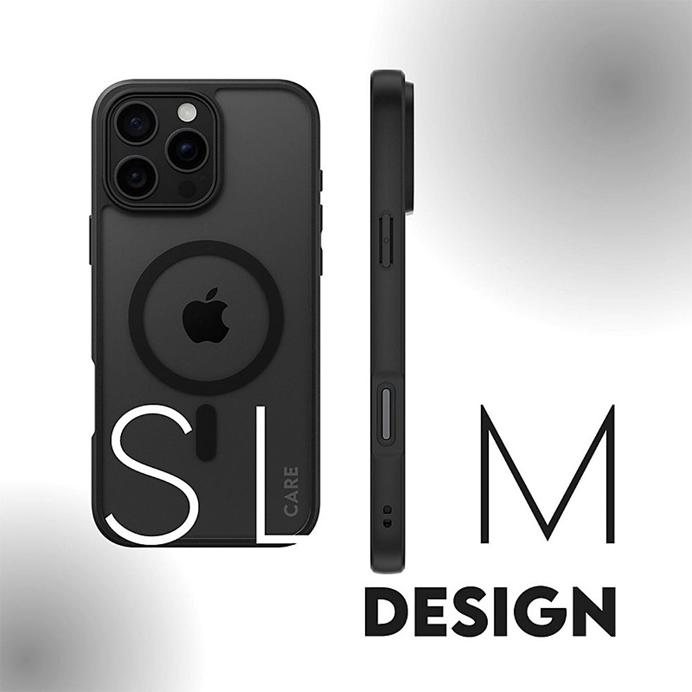 MagSafe Hülle für Apple iPhone 16 Pro, PanzerGlass, Rahmen, Schwarz Transparent
