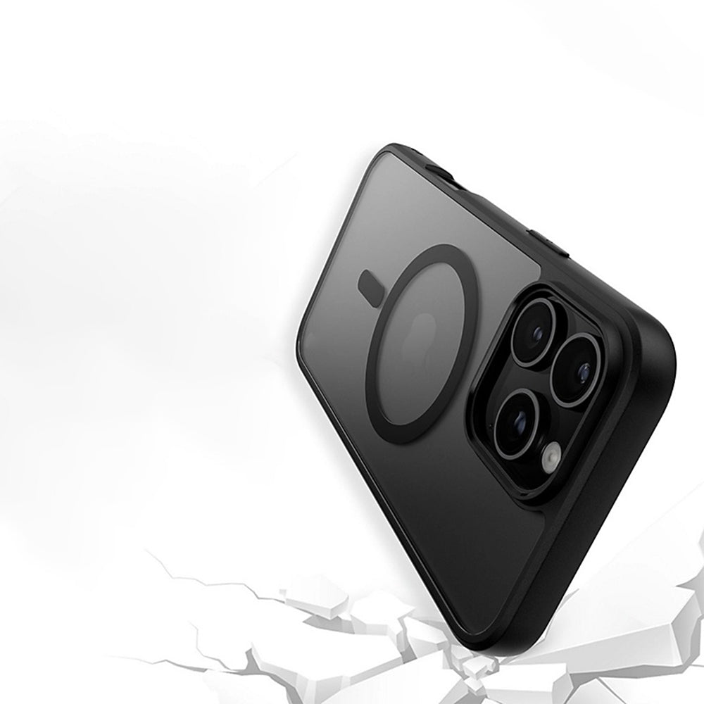 MagSafe Hülle für Apple iPhone 16 Pro, PanzerGlass, Rahmen, Schwarz Transparent