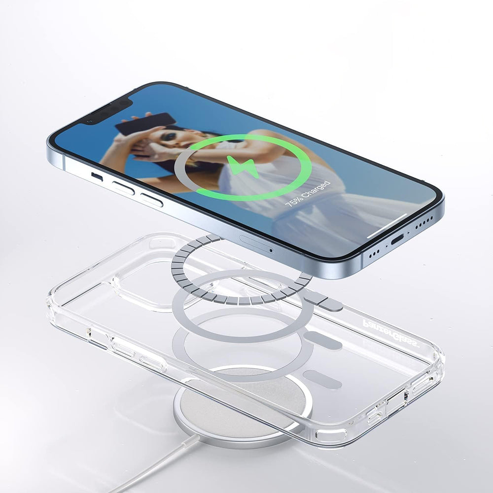 MagSafe Hülle für Apple iPhone 16 Pro, PanzerGlass, HardCase, Weiß Transparent
