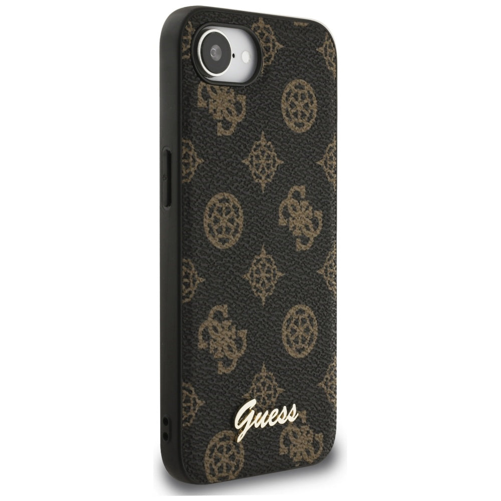 MagSafe Case for Apple iPhone 17e / 16e, Guess, Peony Script, Black