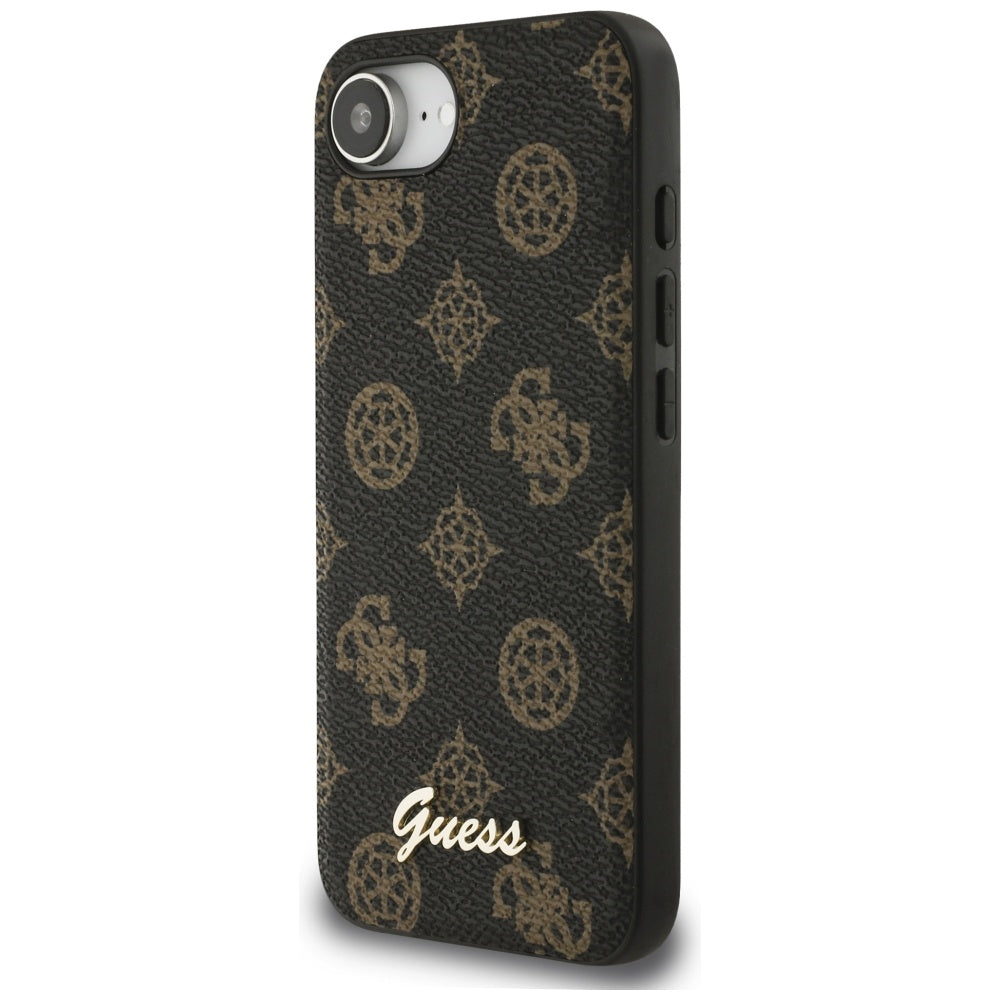 MagSafe Case for Apple iPhone 17e / 16e, Guess, Peony Script, Black