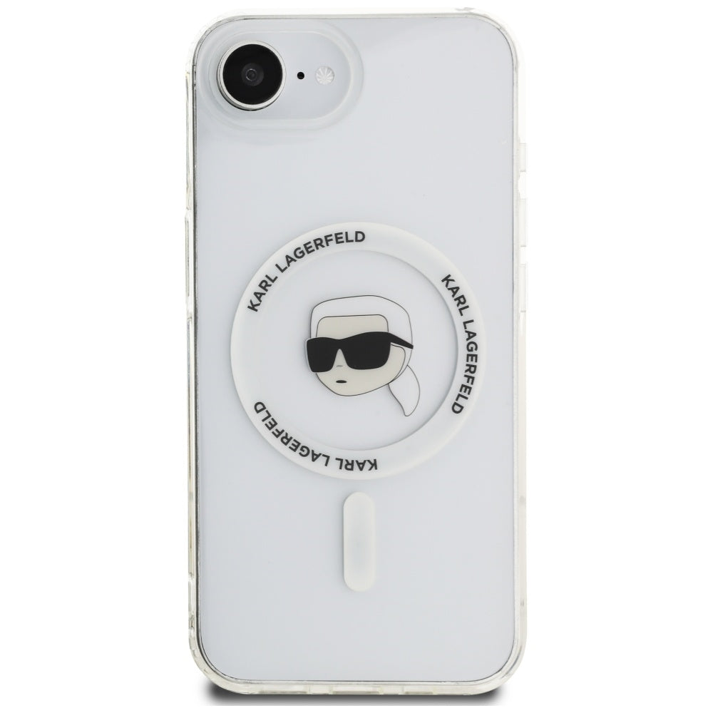 MagSafe Hülle für Apple iPhone 17e / 16e, Karl Lagerfeld, IML Karl's Head, Weiß