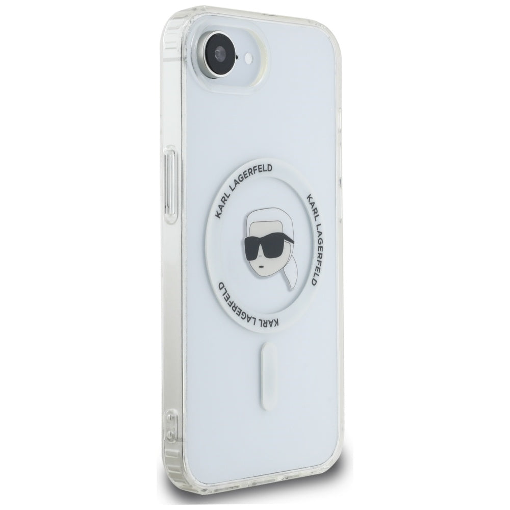 MagSafe Hülle für Apple iPhone 17e / 16e, Karl Lagerfeld, IML Karl's Head, Weiß