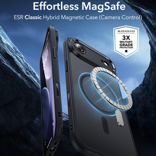 MagSafe Hülle für Apple iPhone 17 Air, ESR, Classic Hybrid, Satinschwarz
