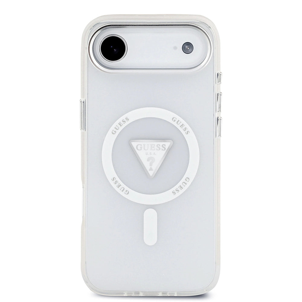 MagSafe Hülle für Apple iPhone 17 Air, Guess, IML Gradient Triangle Logo, Transparent