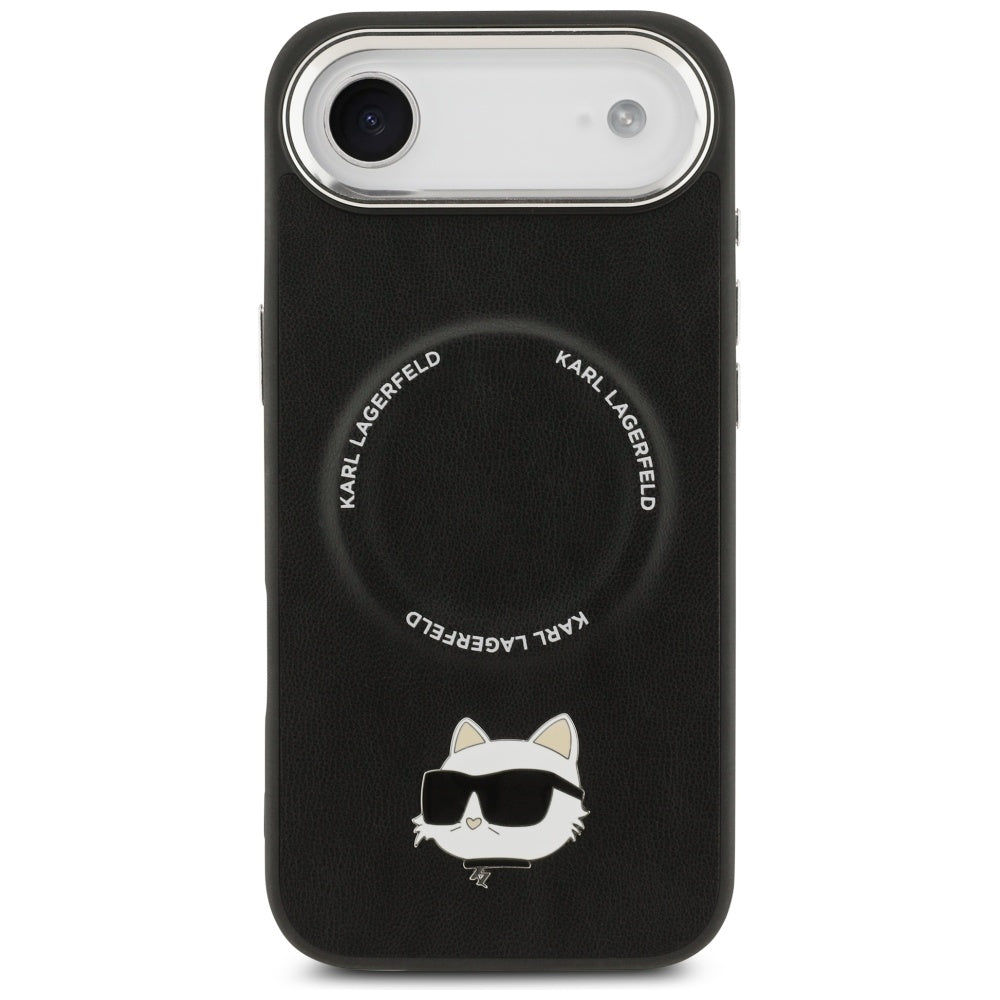 MagSafe Hülle für Apple iPhone 17 Air, Karl Lagerfeld, Choupette Pin, Schwarz