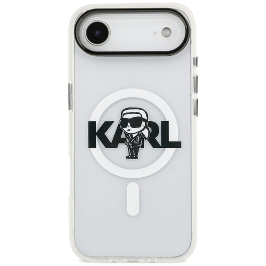 MagSafe Hülle für Apple iPhone 17 Air, Karl Lagerfeld, IML Sketch Logo Karl, Transparent