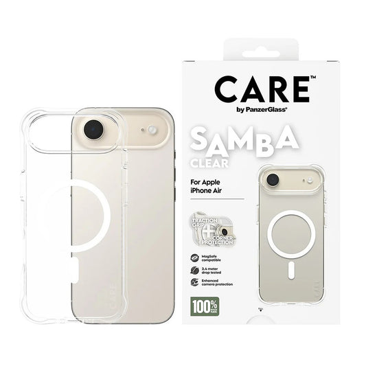MagSafe Case for Apple iPhone 17 Air, PanzerGlass, Fashionable Care, White Transparent