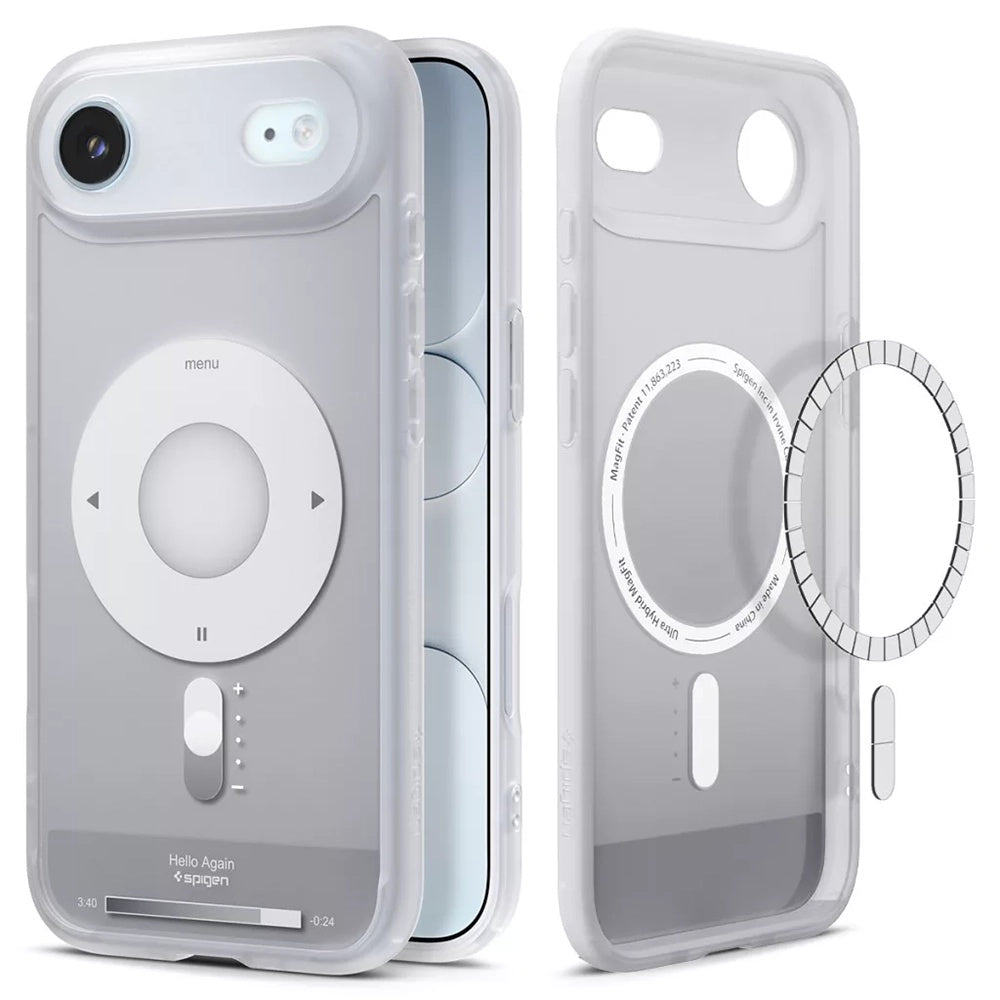MagSafe Hülle für Apple iPhone 17 Air, Spigen, Ultra Hybrid Classic, Silber