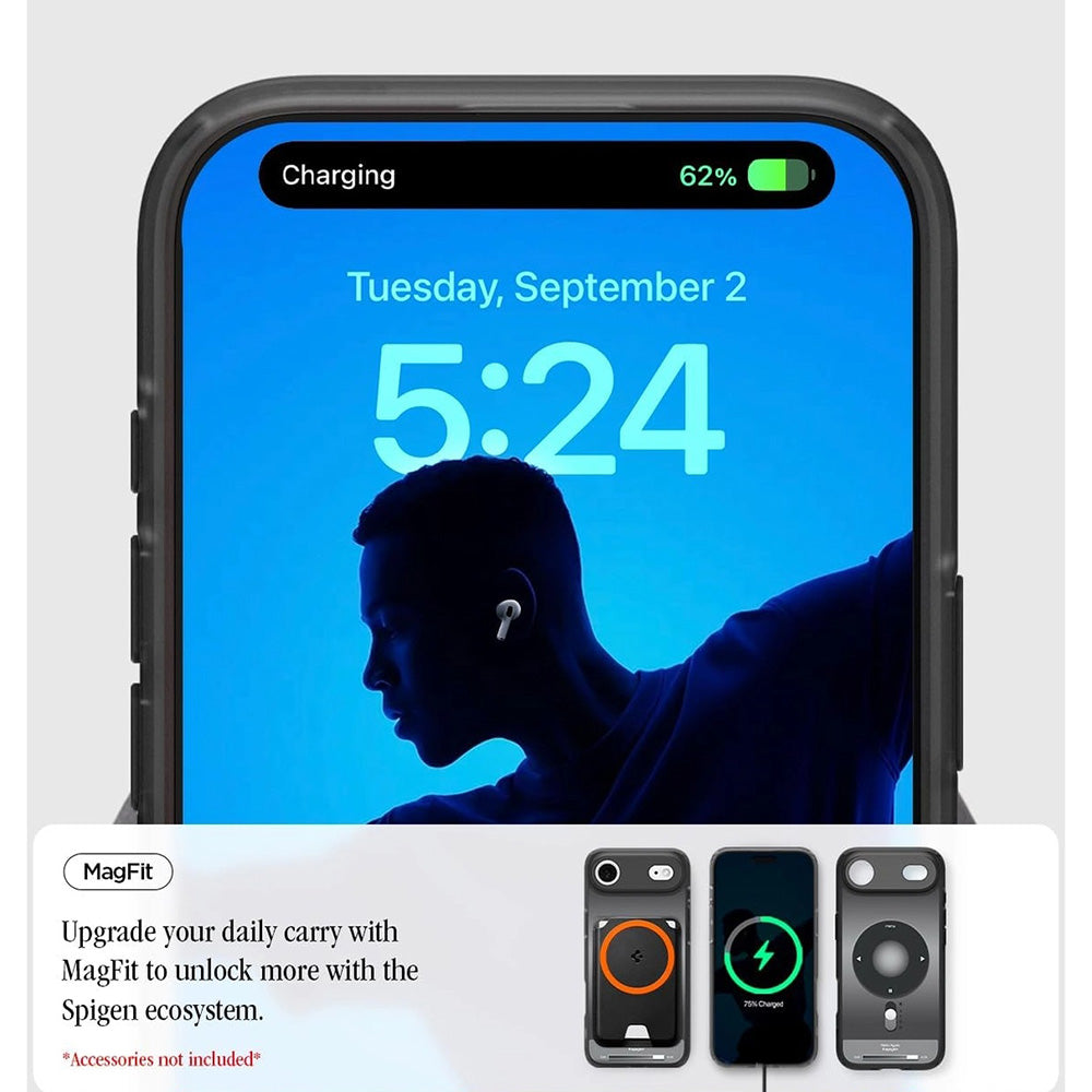 MagSafe Hülle für Apple iPhone 17 Air, Spigen, Ultra Hybrid Classic, Schwarz