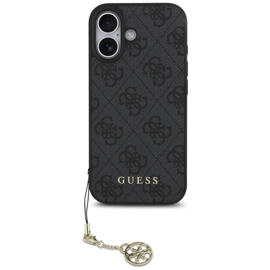 MagSafe Hülle für Apple iPhone 17, Guess, 4G Charm Cradle, Schwarz