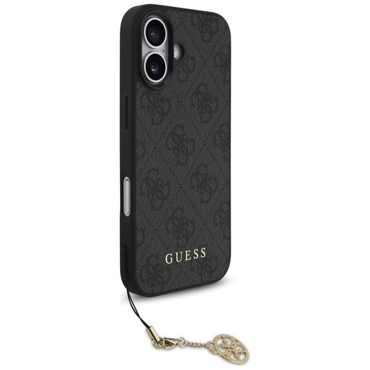 MagSafe Hülle für Apple iPhone 17, Guess, 4G Charm Cradle, Schwarz