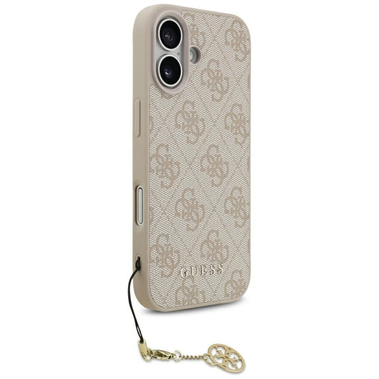 MagSafe Hülle für Apple iPhone 17, Guess, 4G Charm Cradle, Rosa