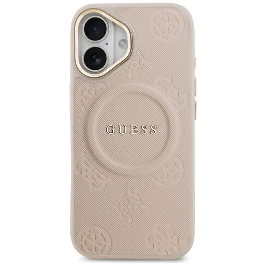 MagSafe Hülle für Apple iPhone 17, Guess, Peony Hot Stamp, Rosa